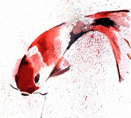 Rosa Gallach Art Koi Fish